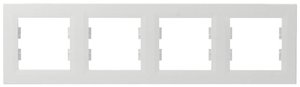 Schneider Electric, rama 4-krotna pozioma, biała, Asfora, EPH5800421D Schneider Electric   Ramka  Asfora biały (RAL 9003) EPH5800421D