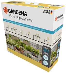 Zestaw do nawadniania kropelkowego Micro-Drip-System balkon (15 roślin) Kompletny zestaw nawadniający GARDENA 13401-20 1 szt.