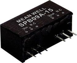 Moduły przetwornicy DC/DC serii SPB09 SIP8/SIL8 Obudowa Pojedyncze wyjście Napięcie wejściowe: 2:1 Moc: 9W Moduł przetwornicy DC/DC Mean Well SPB09B-03 SPB09B-03, 9 W, 2 A, 1 szt.