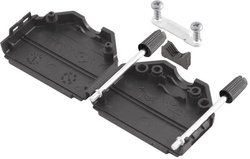 Obudowa złącza D-SUB encitech DPPK09-G-K 6353-0106-01, poliamid, 180 °, 1 szt.
