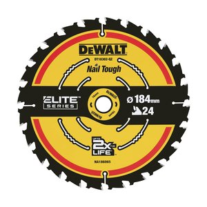 Piła tarczowa ręczna. 184/16mm 24WZ Tarcza tnąca DEWALT   1 szt.