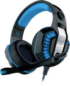 Zestaw słuchawkowy Over Ear Berserker Gaming FREYER 915167 Stereo czarny, niebieski