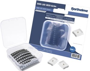 Barthelme  Zestaw diod SMD LED  2835 zielony 1500 mcd 120 ° 60 mA 3 V 100 szt. towar pakowany luzem