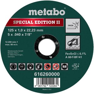 Tarcza tnąca prosta Metabo SPECIAL EDITION II 616260000 125 mm 1 szt.