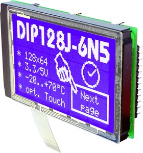 Wyświetlacz LCD DISPLAY VISIONS EADIP128-6N5LWTP    (S x W x G) 75 x 45.8 x 10.8 mm