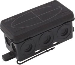 Skrzynka przyłączeniowa Wiska KA 006/5 BK, IP55, (D x S x W) 86 x 44 x 41 mm, czarny (ral 9005), 1 szt.