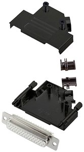 Zestaw listew żeńskich D-Sub encitech D45ZK25-BK-HDS44-W-K 6355-8104-13, rzędy: 3, styki: 44, 45 °, 1 szt.