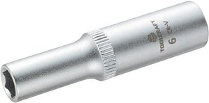 Końcówka klucza nasadowego 6,3 mm (1/4'') TOOLCRAFT 816095 Rozwartość klucza 6 mm