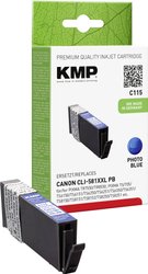 KMP Tusz Zamiennik Canon CLI-581PB XXL Niebieski atrament KMP C115 1578,0242, 1 szt.