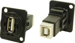 Adapter XLR gniazdo USB a 2.0 na gniazdo USB B 2.0 Cliff CP30209NMB, 1 szt.