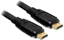 Kabel Delock High Speed HDMI z Ethernetem, złącze męskie HDMI a - złącze męskie HDMI typ a, płaski, 2 m Kabel HDMI Delock DELOCK Kabel HDMI A-A St/St flach 2,0m 82670, 2.00 m