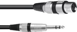Przejściówka Omnitronic 30225195 [1x złącze męskie XLR 3 pin - 1x złącze męskie jack 6,3 mm (stereo)] 0.90 m