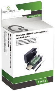 Złącze HDMI Quadrios 2010C262, złącze męskie proste, 1 zest.