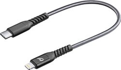 Kabel USB Cellularline, USB 2.0, Złącze męskie USB-C®, Złącze męskie Lightning, 0.15 m