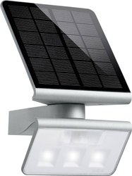 Lampa zewnętrzna solarna z czujnikiem ruchu Steinel 671013, 6x0.2 W, LED wbudowany na stałe, 150 lm, 3000 K, IP44, srebrny