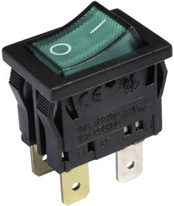 Przełącznik interBär 3634-250.22, 250 V/AC, 10 A, 2 x wył/wł, zatrzask, 1 szt.
