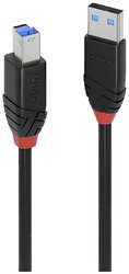 Kabel USB LINDY, USB 3.2 Gen1 (USB 3.0), Złącze męskie USB-A, Złącze męskie USB-B, 10.00 m