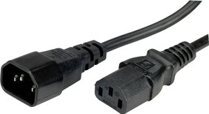 Kabel połączeniowy aparatów VALUE, IEC 320 C14 - C13, czarny, 1 m Kabel połączeniowy Value 19.99.1510, 1.00 m, czarny