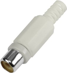 Złącze męskie RCA/Cinch BKL Electronic 1108014, niklowany, złącze żeńskie proste, 1 szt.