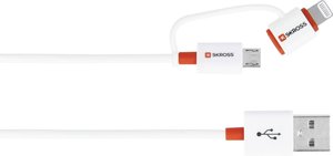kabel Apple iPad/iPhone/iPod Skross Charge'n Sync 2in1 Micro USB & Lightning Connector 2700200-E [1x USB - 1x złącze męskie Micro USB, złącze męskie Lightning] 1.00 m