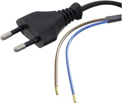 Kabel zasilający HAWA 1008202 Euro 1,5 m, czarny H03VVH2 -F 2 x 0,75 mm