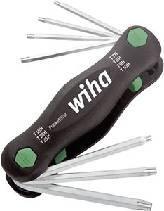 Uchwyt rozkładany PocketStar TORX Tamper Resistant., 7tlg Zestaw kluczy trzpieniowych Wiha  25128 TORX BO 7 szt.