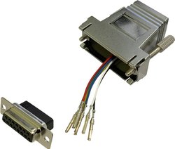 Adapter BKL Electronic 10121114 złącze żeńskie D-SUB 15-pin - złącze żeńskie RJ12