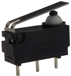 Mikroprzełącznik Zippy DW-N3S-01P0D-Z DW-N3S-01P0D-Z, 1 zestyk przełączny, 1 x wł/(wł), 12 V/DC, 3 A, 1 szt.