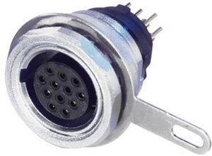 Złącze męskie okrągłe Neutrik MPF12-V, styki:12, 50 V/AC, 3 A, 1 szt.