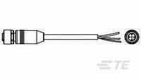 Złącze konfekcjonowane czujnika/aktuatora TE Connectivity 2273045-1, piny: 4, 1.50 m, 1 szt.