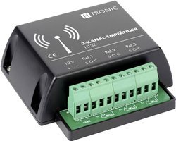 H-Tronic HT3E Odbiornik radiowy  3-kanałowy Częstotliwość 868.35 MHz 12 V/DC