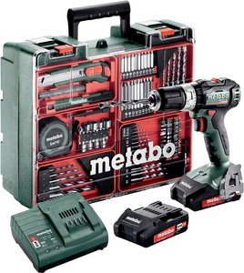 Metabo SB 18 L BL SET  -Wkrętarka udarowa akumulatorowa  zaw. 2 akumulatory, zaw. ładowarkę, zaw. akcesoria, zaw. walizkę