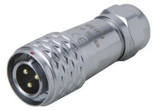 Złącze okrągłe męskie push-pull Weipu SF1210/P7 II, 7 pin, 125 V/AC, IP67, do lutowania