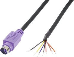 Złącze męskie DIN miniaturowe  0204097 BKL Electronic 0204097 złącze męskie proste Ilość styków: 6  fioletowy 1 szt.