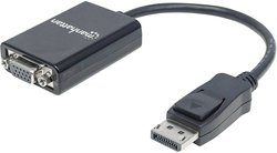 Przejściówka, adapter DisplayPort, VGA Manhattan 151962, [1x złącze męskie DisplayPort - 1x złącze żeńskie VGA]