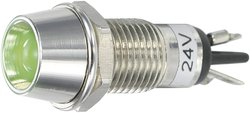 Lampka sygnalizacyjna LED TRU COMPONENTS TC-R9-115L 24 V GREEN 1587958, 90 mcd, 24 V/DC, 8.2 mm