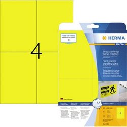 Herma 8032 Etykiety foliowe 105 x 148 mm  żółty 100 szt. Bardzo mocny Drukarka Laserowa, Drukarka Laserowa, kolorowa, Kopiarka, Drukarka z funkcją kopiowania w kolorze