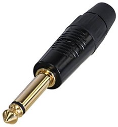 Złącze męskie jack 6,35 mm Rean AV RP2C-B RP2C-B, złącze męskie, 1 szt.