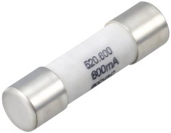 VOLTCRAFT VC 191 Fuse Bezpiecznik do multimetru (Ø x D) 5 mm x 20 mm 600 mA 600 V/AC, 500 V/DC szybki -F- Zawartość 1 szt.