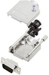 Zestaw listew męskich D-Sub TRU COMPONENTS TCDTZK09HDP15K 7709036, rzędy: 3, styki: 15, 180 °, 1 szt.