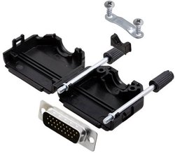Zestaw listew męskich D-Sub TRU COMPONENTS TCDPPK15BKHDP26K 7709416, rzędy: 3, styki: 26, 180 °, 1 szt.