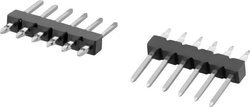Listwa pinowa prosta W & P Products 943PFS-12-003-00, RM 2,54 mm, 1 x 3 pin, 3 A, czarna