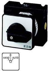 Przełącznik, styki: 2, 32 a, przednia płyta: RĘCZNY-0-AUTOMATYCZNY, 45°, zatrzask, instalacja Wyłącznik Eaton T3-1-15431/E     1 szt.