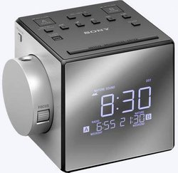 Radiobudzik Sony ICF-C1PJ UKW funkcja ładowania akumulatora srebrny