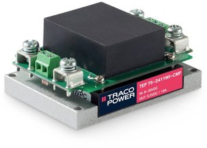 Moduł przetwornicy DC/DC TracoPower TEP 75-4815WI-CMF TEP 75-4815WI-CMF, 75 W, 24 V/DC, 3.2 A, 1 szt.