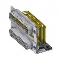 Złącze męskie podwójne D-Sub Deltron Connectors DPB25PN70/25SN70-S/2, rzędy: 2, styki: 25, 180 °, 1 szt.