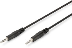 Kabel audio ednet, stereo 3,5 mm, 1,50 m, CCS, 2x0.10/10, wtyk/wtyk, czarny Kabel Jack Digitus AK-510100-015-S okrągły, nieekranowany 1.50 m