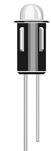 Lampka sygnalizacyjna LED Oshino MD-557R MD-557R, 30 mcd, 2.1 V/DC, 6.35 mm