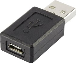 Przejściówka, adapter USB Renkforce rf-usba-09 RF-4274568, [1x złącze męskie USB-A 2.0 - 1x złącze żeńskie Micro-B USB 2.0]