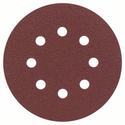 Zestaw arkuszy ściernych do szlifierek mimośrodowych, 25-częściowy, 8 otworów, 125 mm, 80 Papier ścierny ekscentryczny Bosch Accessories  2607019493  25 szt.